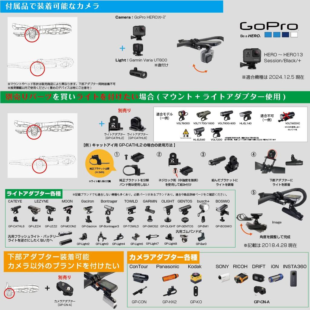Тип Комбинированное крепление для Vision 5D ACR с 14 Совместимо с и камерами GoPro HERO [RecMount] (Metron EVO) (Совместимые бренды) [VISION7W] Garmin,