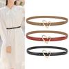 Ladies Belt Jeans Decorative Belt Wind Simple Leather Belt Trendy Love Buckle