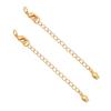 Color-Preserving 14K Gold-Plated Tail Chain Extension for DIY Handmade Bracelets and Necklaces
