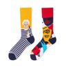 Asymmetric Cartoon Mid-Calf Cotton Socks for Men and Women - Trendy European & American Fashion