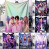 K-POP Huntrix & Saja Boys Фланелевое одеяло Горячее аниме Плед для дома Гостиной Путешествий Кемпинга Офиса Дневного сна Подарок фанату