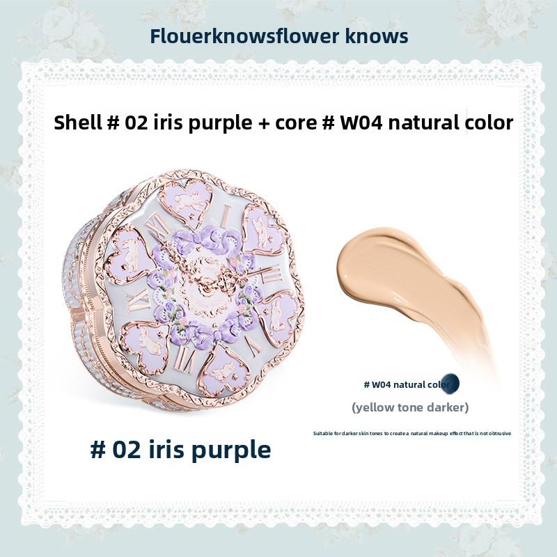 Flower Knows Тональная основа-кушон Garden Air Cushion CC-крем Консилер для лица, безопасный для кожи, Увлажняющая тональная основа с натуральным покрытием
