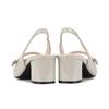 Barbara Cowhide Patent Jewel Point Feminine Slingback 5cm Bbj201gy