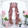 WTB Synthetic Wig Long Curly Hair Female Second Lolita Full Head Ash Pink Full Head Cos Long Curly Hair Wig