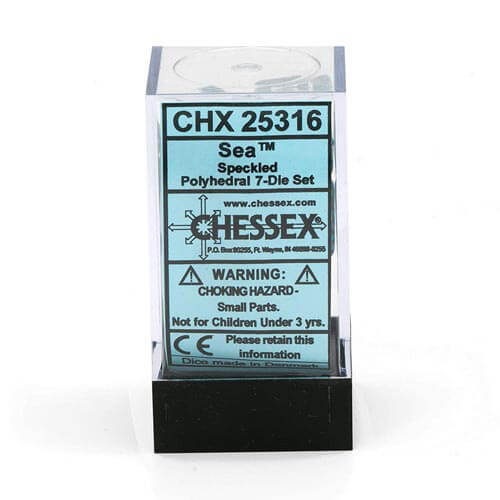 D7 Die Set Dice Speckled Poly (7 Dice) (Sea)