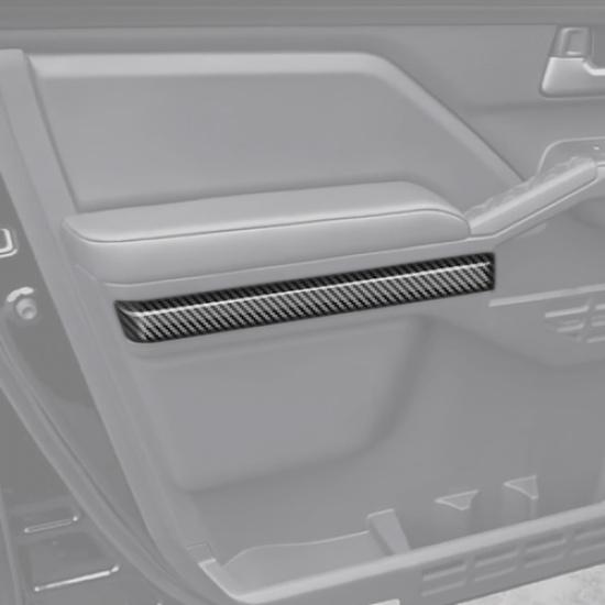 For Toyota Tacoma 2024-2025 Carbon Fiber Door Armrest Decor Strip Cover Trim 4P