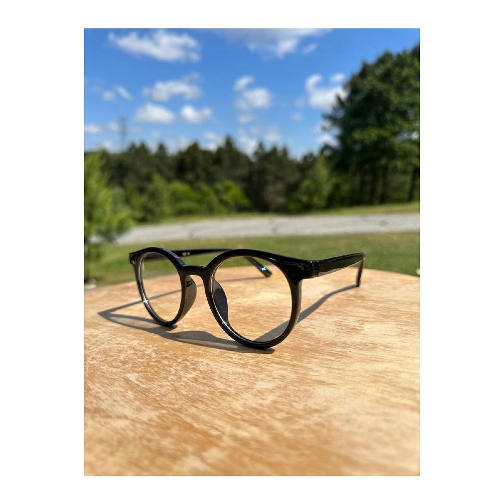 Vo026 Прозрачные толстые круглые унисекс прозрачные стеклянные защитные очки синего света