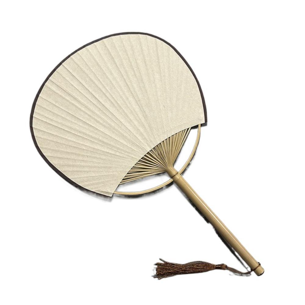 Бумажный пустой веер, винтажный китайский веер, классический расписанный вручную веер с каллиграфией