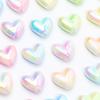 10 шт. 15x17 мм Макарон AB Цвет Сердце Бусины-разделители Блестящие Акриловые Бусины Для DIY Изготовления Украшений Браслет Ожерелье Серьги