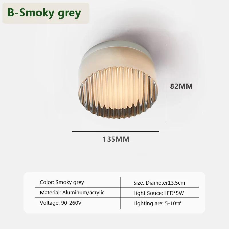 Винтажные светодиодные стеклянные потолочные светильники Минималистский балкон спальня вход светильник Внутреннее освещение Скандинавский стеклянный потолочный светильник