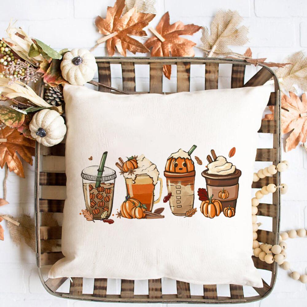 Чехол на подушку для осеннего дивана Чехол на подушку Тыква, специи и все такое Красивый осенний декор для дома Бохо Осенняя подушка Осенние цветы Подушка