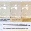 Color Temperature Adjustment of Ceiling Fan Lamp, Remote Control Operation, Suitable for Living Room, Bedroom, Children's Room,