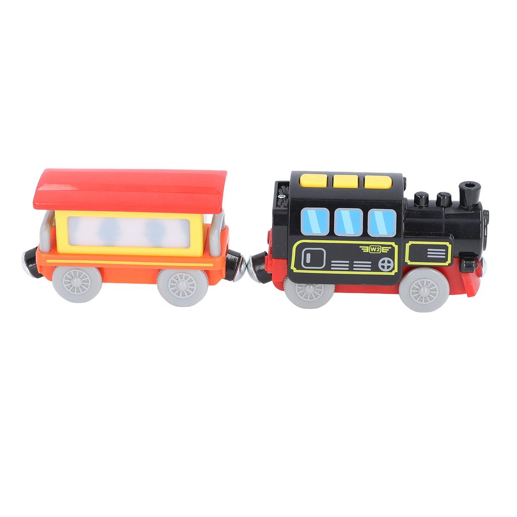 Паровоз на батарейках, пластиковый обучающий магнитный поезд, игрушка для детей, день рождения