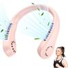 Summer Cooling Bladeless Neck Fan with 3 Adjustable Speeds and 42 Air Vents for Sports, Travel and Outdoor Use.