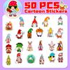 50 Мультяшных Наклеек Гном Рождественский Гном Эльф Наклейки Гном
