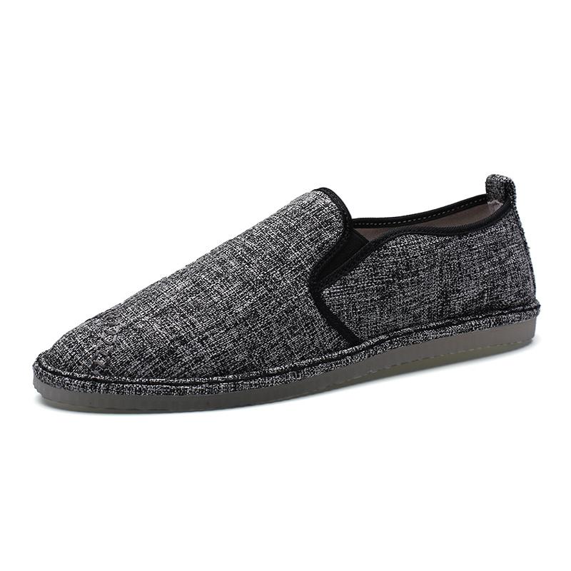 Горячая Распродажа Классические мужские белые мокасины ручной работы Slip-On Shoes Мужские удобные дышащие парусиновые туфли на плоской подошве Мужская ленивая повседневная обувь