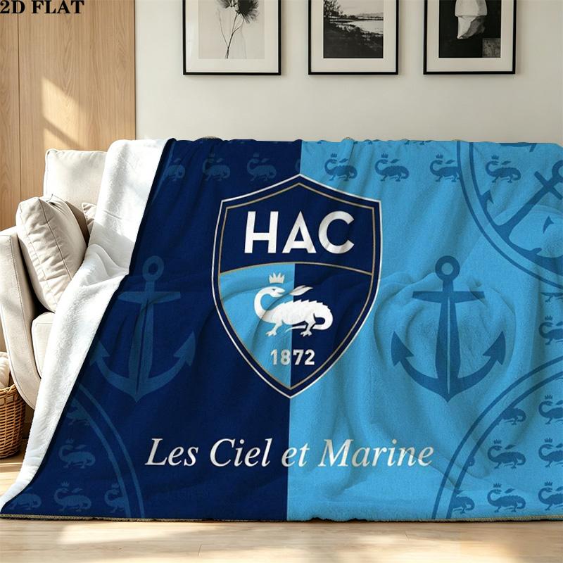 Le Havre AC Print Flannel Blanket High Quality Warm Comfortable Cover for All Seasons Perfect for Gifts Home Decor