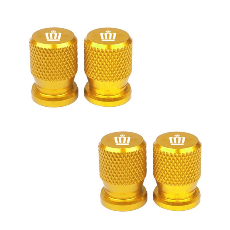 For Toyota ew124pcs Car Wheel Tire Valve Caps Aluminum Airtight Covers Badge Emblem for Toyota Crown Accessories ZEA1
