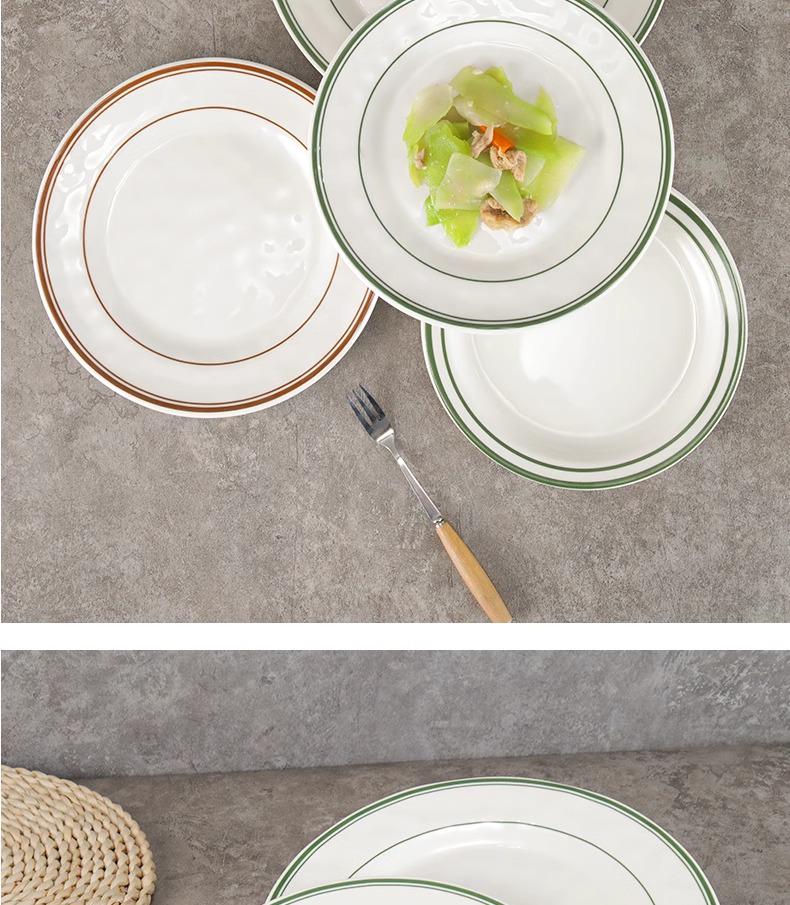 Круглая melamine тарелка Kaibaiya под фарфор - Пластиковая плоская тарелка для гостиничной посуды и сервировки фуршета