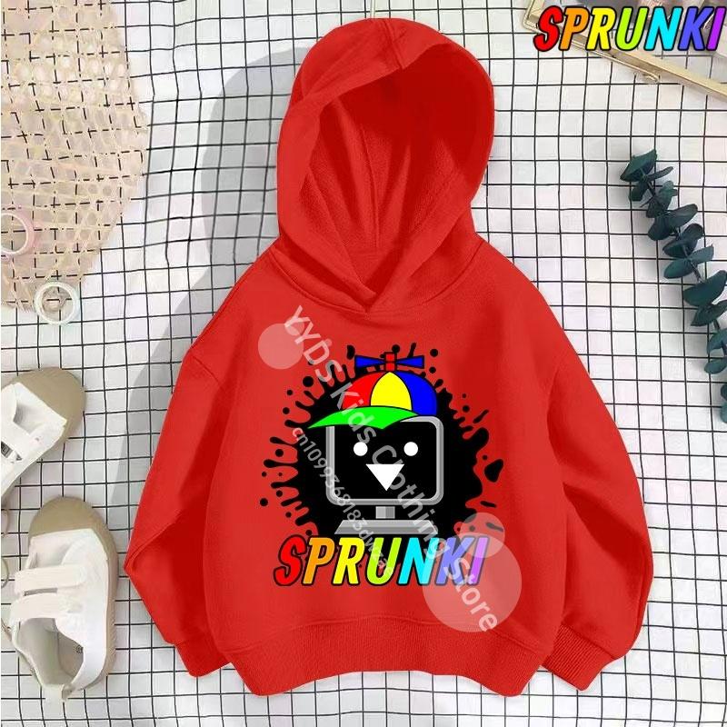 Hot Game Incredibox Sprunki Hoodie for Kids Hoody Sweatshirts for Teen Boys Cartoon Coats for Girls, Casual Outerwear for Baby