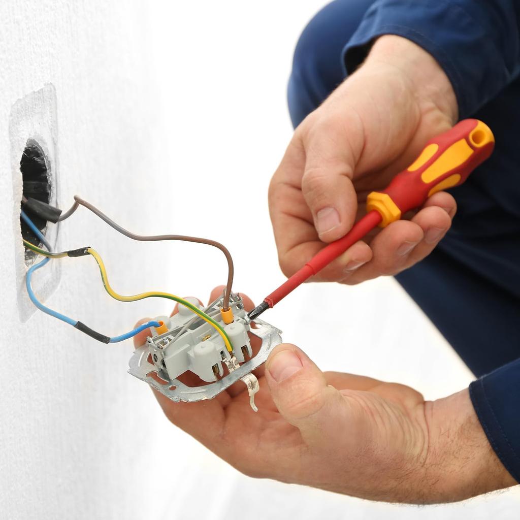 Uxcell 5 шт. 1000 В изолированная магнитная электрическая отвертка 6 мм x 150 мм крестовая отвертка для электрика CR-V