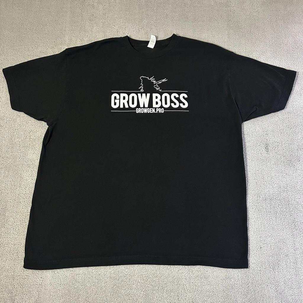 Grow Boss Grow Gen Pro Футболка с графическим принтом для взрослых XXL Черная с коротким рукавом