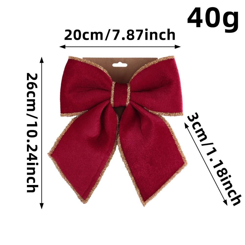 New Flannel Christmas Bow Tie Red Green Handcrafted Christmas Tree Decorations Wreath Bow Holiday Decoration