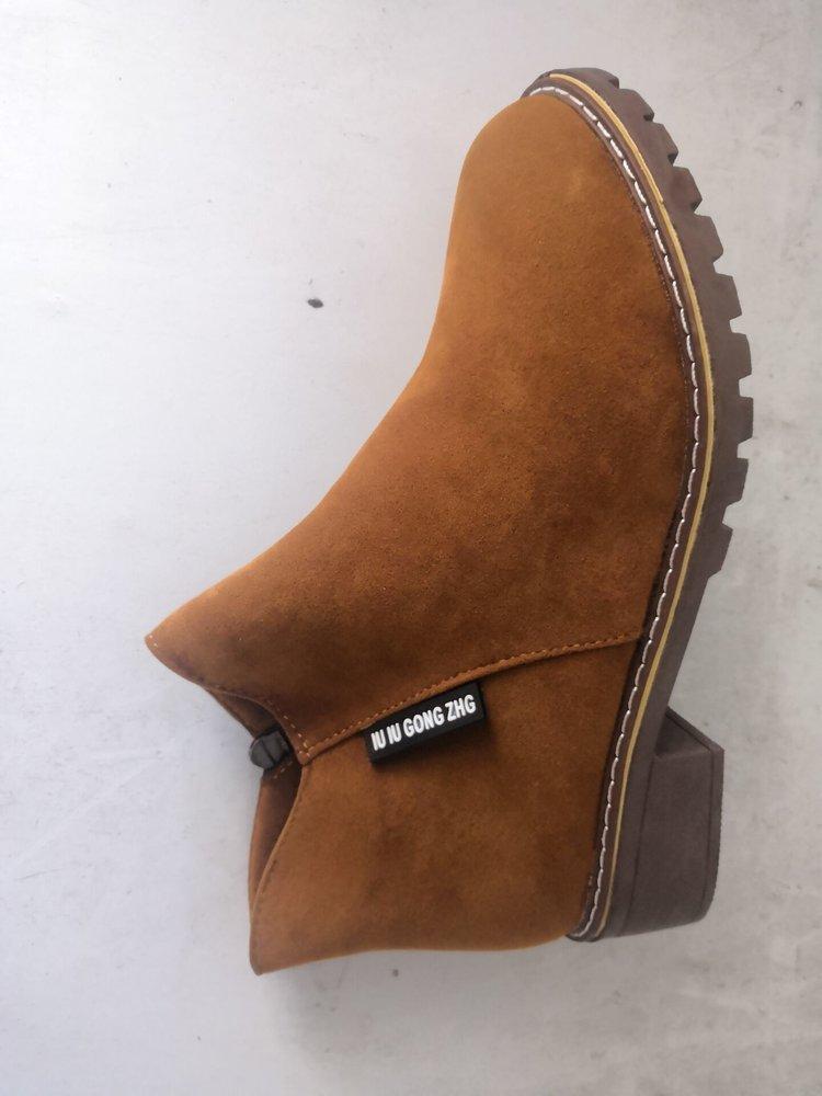 Классические женские теплые ботинки, осенне-зимние ботинки, классические зимние ботинки на молнии, зимние замшевые теплые меховые плюшевые женские туфли