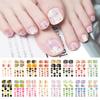 22 Sheets DIY Foot Nail Stickers Full Toe Nail Wraps for Women Girl Stickers 3D Self-Adhesive Glitter Toe Nail Sticker