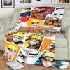 Anime-Naruto Print Blanket Warm Comfortable Flannel Blanket for Bedrooms, Sofas, Beds, Chairs, Picnics, Travel -LXR69