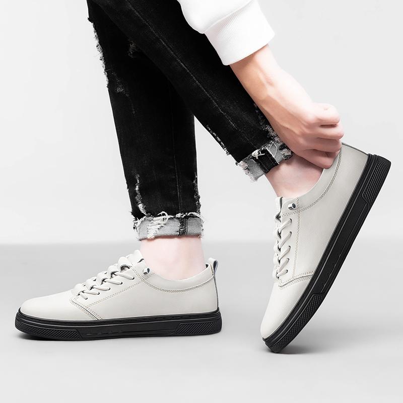 Fashion British Men's Trendy Shoes Breathable Soft Soled Men's Park Walking Shoes Versatile High-quality New Leather Casual Shoes