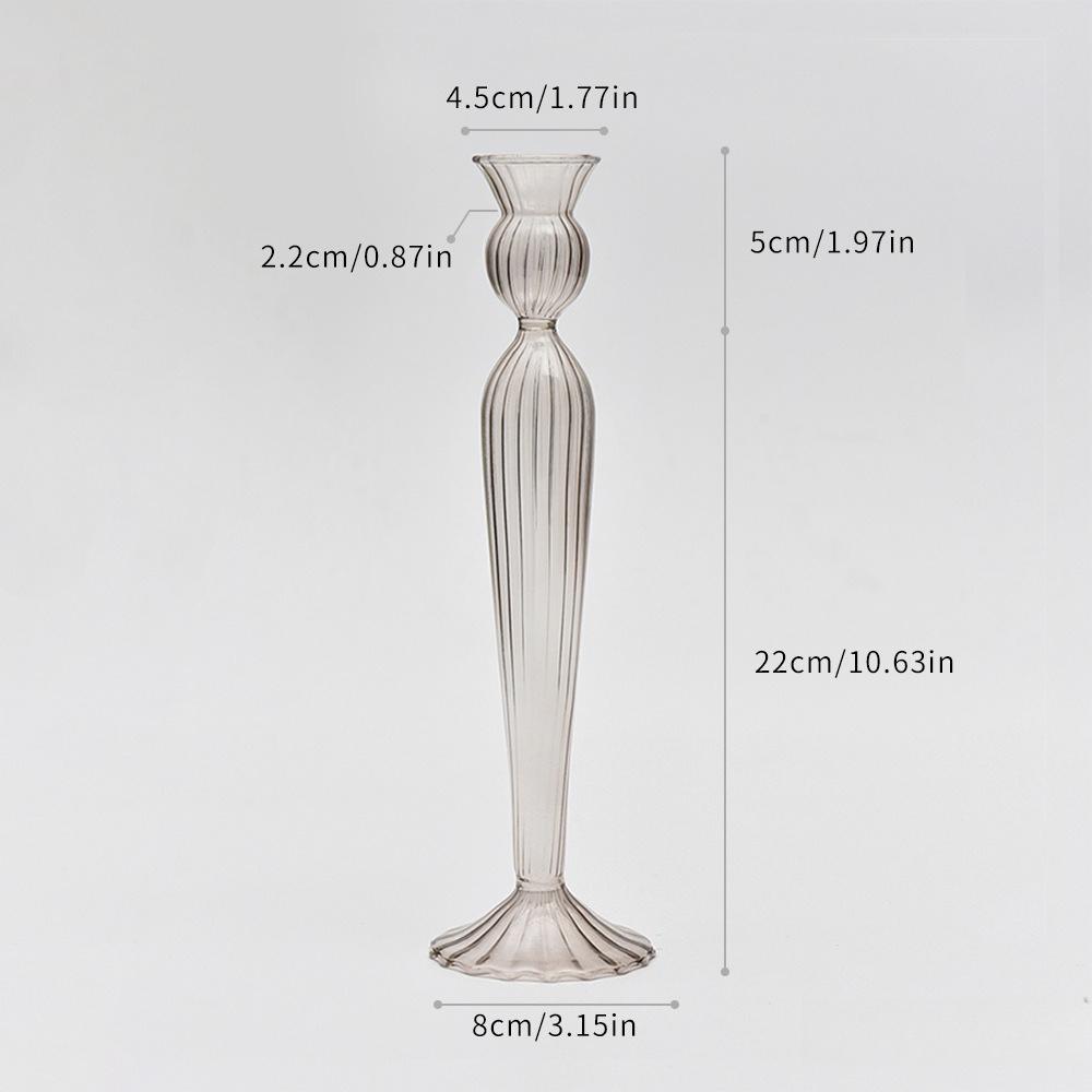 Креативный полосатый французский стеклянный подсвечник, подсвечник для ужина при свечах, настольное украшение, украшение для свадебной вечеринки, домашнего офиса