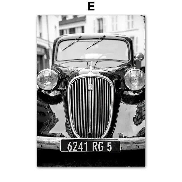 Европейская уличная фотография, пейзаж, картина, холст, картина, настенное искусство, черно-белый постер и принт для домашнего декора в гостиную