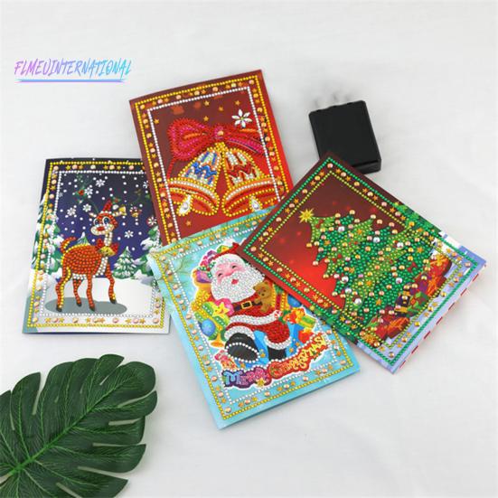 1 комплект алмазной живописи поздравительная открытка изысканный DIY алмазная живопись рождественские открытки для дома праздничный