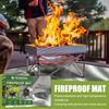 Square Fire Pit Mat Heat Resistant Fire Retardant Base Pad 100cmx100cm 3 Layers Large Fire Pit Mat Easy To Clean for Deck Patio