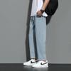 Dingfengbaoluo Мужские уличные свободные прямые укороченные джинсы