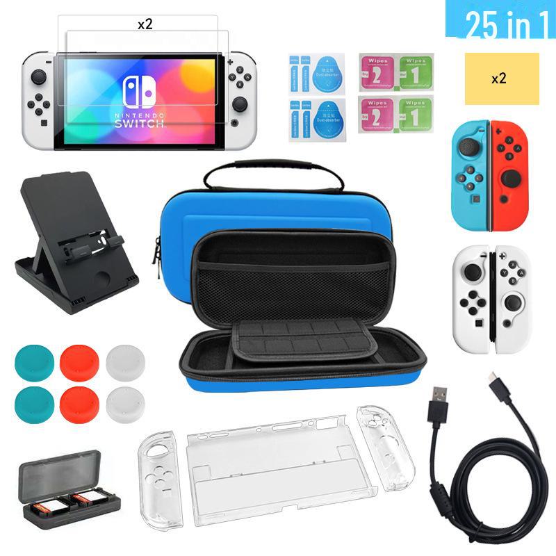 Защитный чехол и аксессуары для Nintendo Switch OLED — набор из 25 предметов