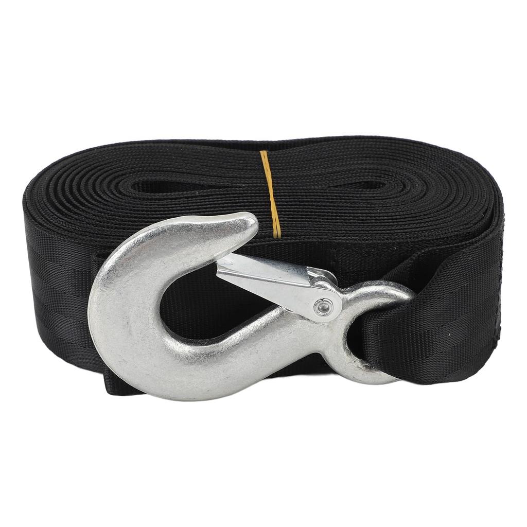 Heavy Duty Winch Strap with Hook, 3500 Lb Weight Loading Boat Trailer Winch Strap,