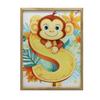 Poster Cheerful Monkey And Letter S Poster Cheerful Monkey And Letter S, 40X50 Cm, Gold Aluminum Frame, 230 Gsm Matte Paper