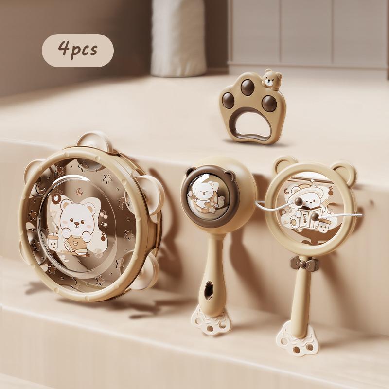 Baby Musical Instruments Set Montessori Handbell Sand Hammer Orff Ringing Instrument Infant Early Visual Stimulation Sensory Toy