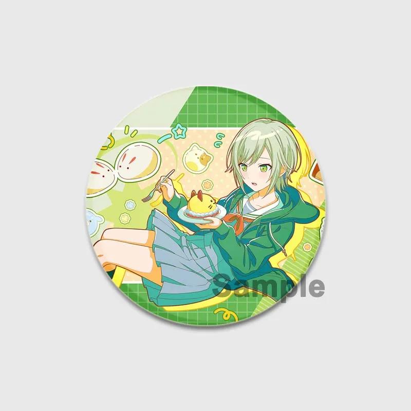 32/44/58 мм Проект SEKAI Аниме Хиномори Шихо Лео/Нужно Значок Круглая Жестяная Брошь для Одежды Сумка Шляпа Аксессуары Эмалевые Булавки Подарки для фанатов