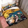 Убийца демонов, подарок из аниме-мультфильма King Twin Double Детский комплект постельного белья из микрофибры или полиэстера Пододеяльник Покрывало с