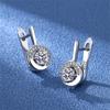 925 Sterling Silver Women Earrings Fashion Geometry Zircon Pair Ear Studs Earring Jewelry Festival Gift