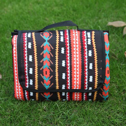 Ethnic Style Picnic Blanket Oxford Cloth Waterproof Outdoor Camping Mat Beach Picnic Cloth Portable Travel Camp Carpet