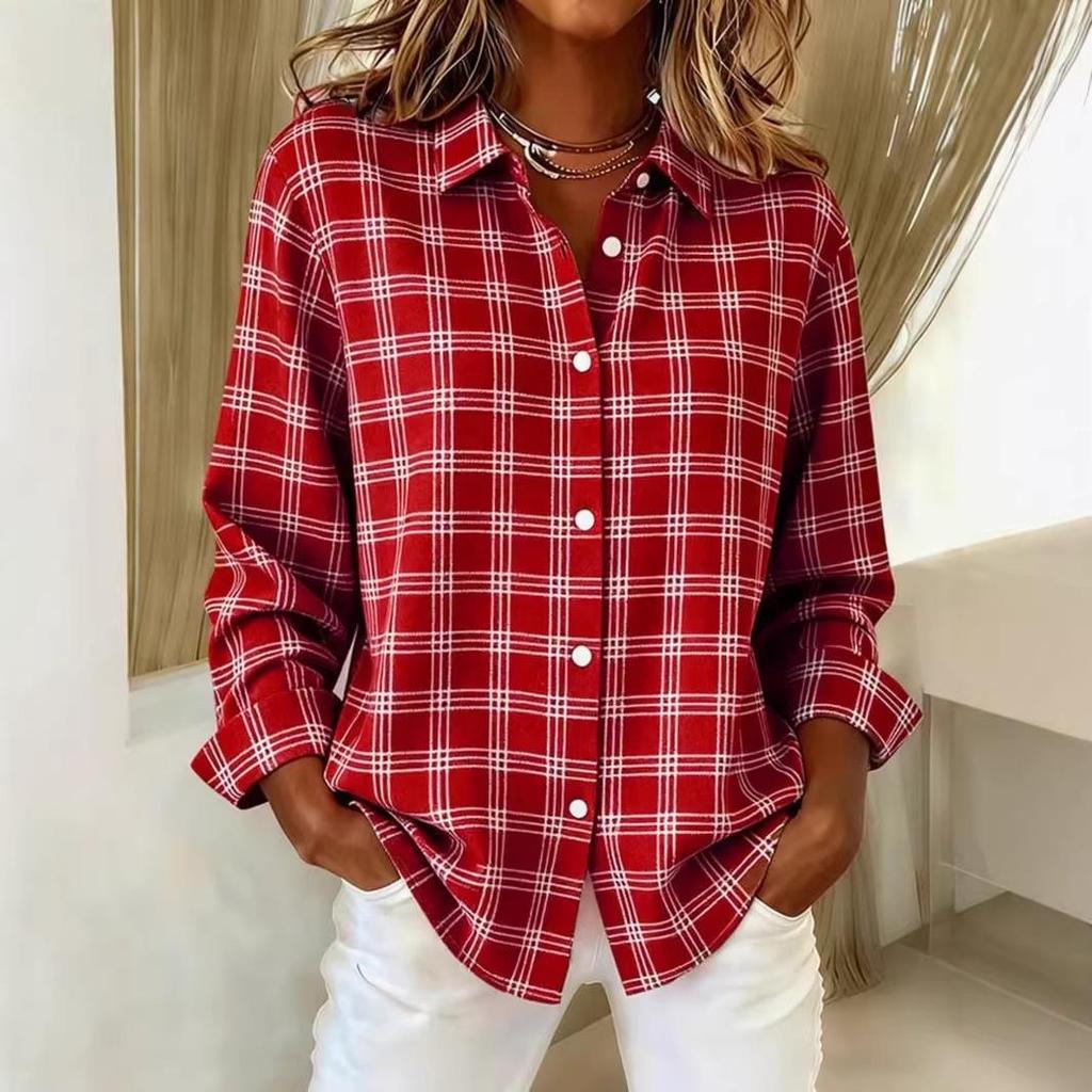 Women's 3D Digital Print Shirt - European & American Trend, Spring/Autumn 2025