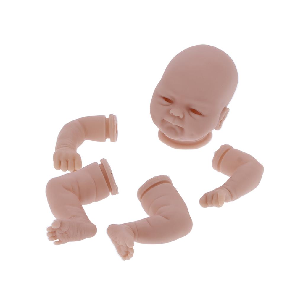Simulation Unpainted Reborn Doll Kit Vinyl Unfinished Baby Doll Mold Parts Set 17 Inch
