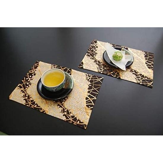 Boxed ready gifts Japanese present that foreigners will appreciate. Kimono-style obi-inspired set two Japanese-style tea mats full pattern (Miyabi).