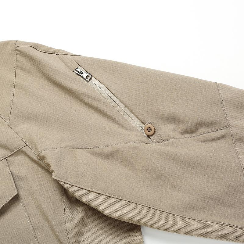 2024 Мужские высококачественные тактические рубашки для мужчин, для активного отдыха, с несколькими карманами, быстросохнущие, для кемпинга, с длинными рукавами