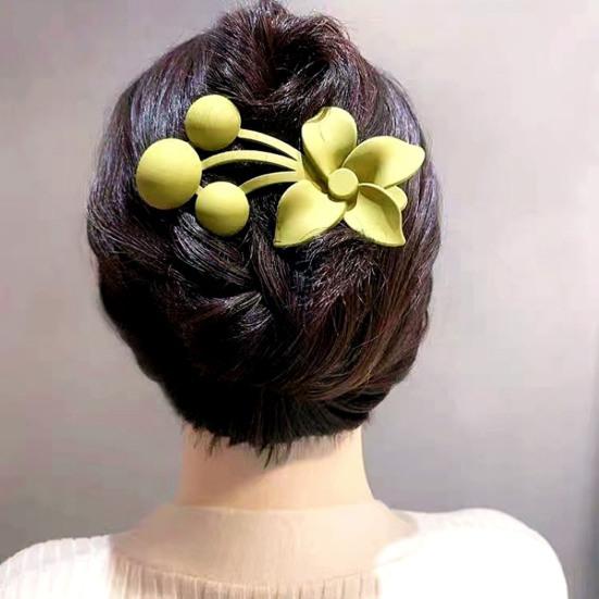 Матовая текстура, коготь для волос, цветочный декор, толстая тонкая заколка для волос, нескользящая матовая отделка, большая заколка для волос на затылке, аксессуары для волос