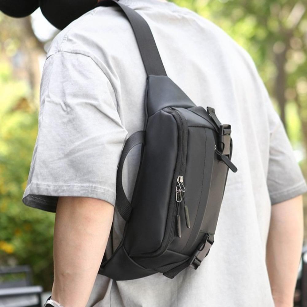 Multi-function Running Waist Bags Solid Color Fanny Phone Pack Simple Men Chest Bag  Running